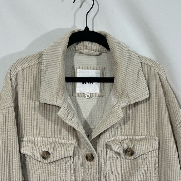 Aerie Women’s Corduroy Shacket Jacket Beige Medium - Picture 3 of 4